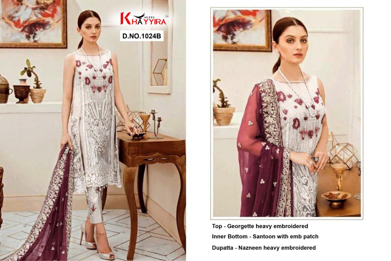 PAKISTANI SUITS D NO 1024B BY KHAYYIRA